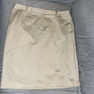 Brooks Brothers Khaki Stretch Cotton Pencil Skirt Size 10
